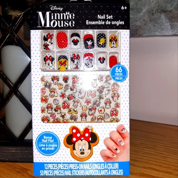 🌷2/18$ 🌷Minnie Mouse Nail Set NWT - Picture 2 of 6